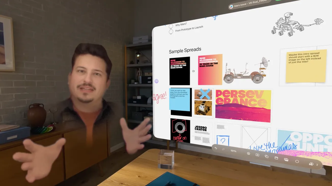 Adesso Apple Vision Pro Persona fluttua accanto alle app (VIDEO)