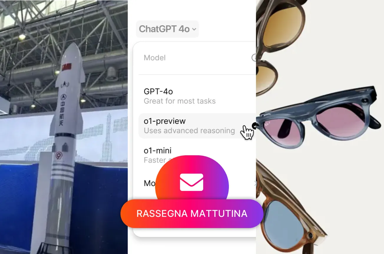 Starship copiato in Cina, Leaks di OpenAI o1, Apple smart glasses